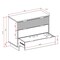 Manhattan Comfort Granville Dark Grey 5-Drawer Tall Dresser and 3-Drawer Standard Dresser, Set of 2 GRAN015 - alternate 7